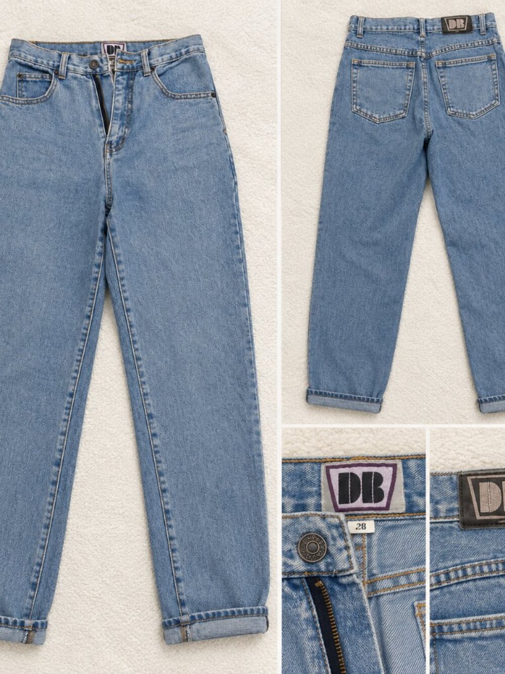 DB Light Wash Straight Leg Jeans